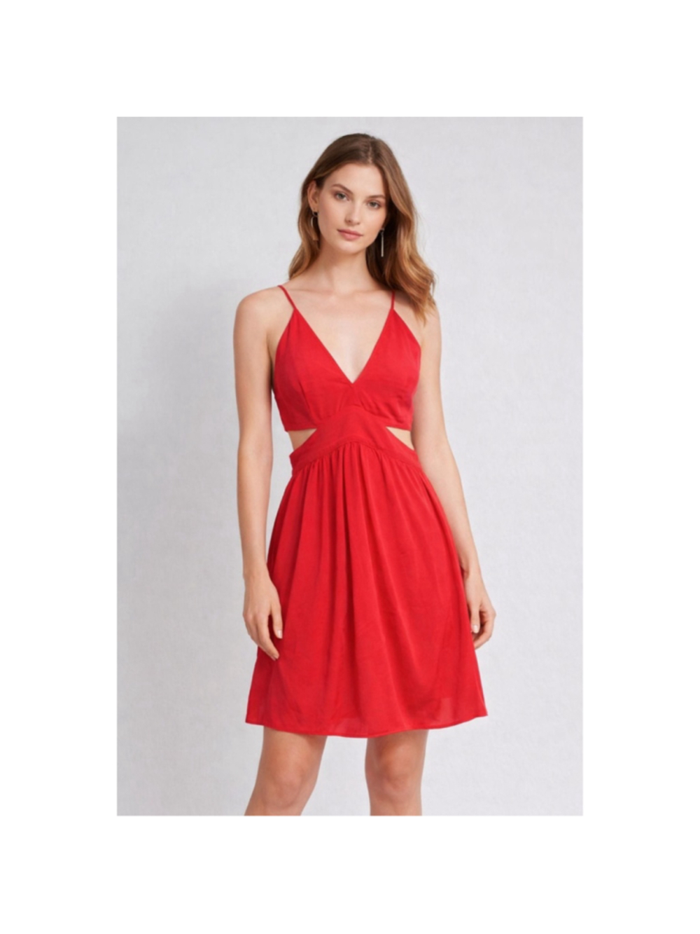 Rory Beca Red Cutout Silk Mini Dress Size 2